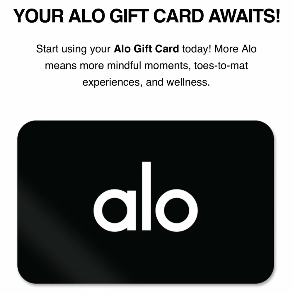 ALO Yoga Black Gift Card